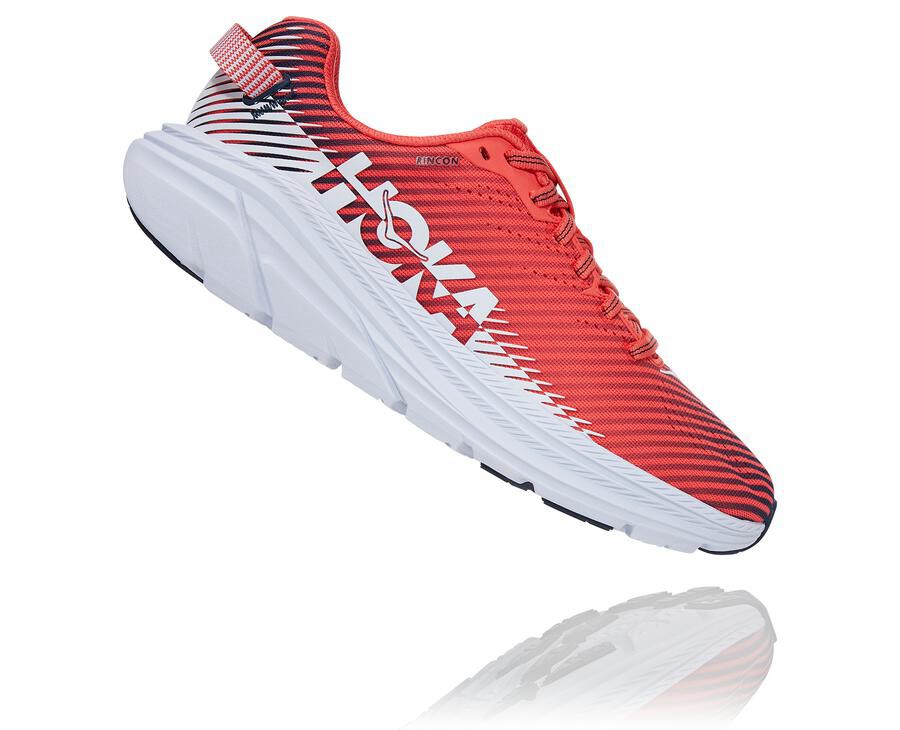 Zapatillas Running Hoka One One Mujer - Rincon 2 - Rojas/Blancas - AOH036724